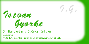 istvan gyorke business card